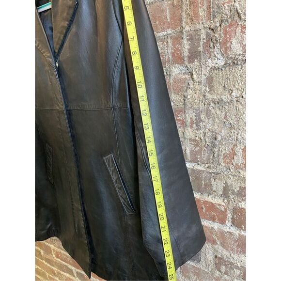 Croft & Barrow Black Lambskin Leather Full Zip Jacket Women’s Medium - Picture 3 of 12